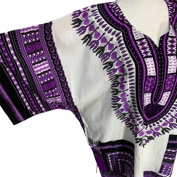 COTTON💜ETHNIC Tunic Women's Boho Swimsuit Coverup Size O/S - Picture 4 of 8